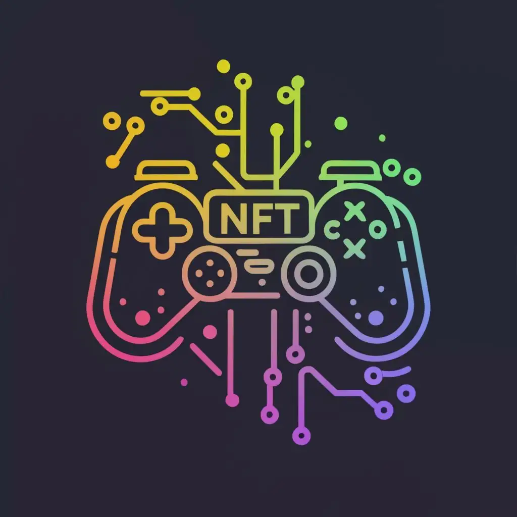 logo, Controller, gaming, nft, key, with the text "NFT Gaming", typography, be used in Technology industry