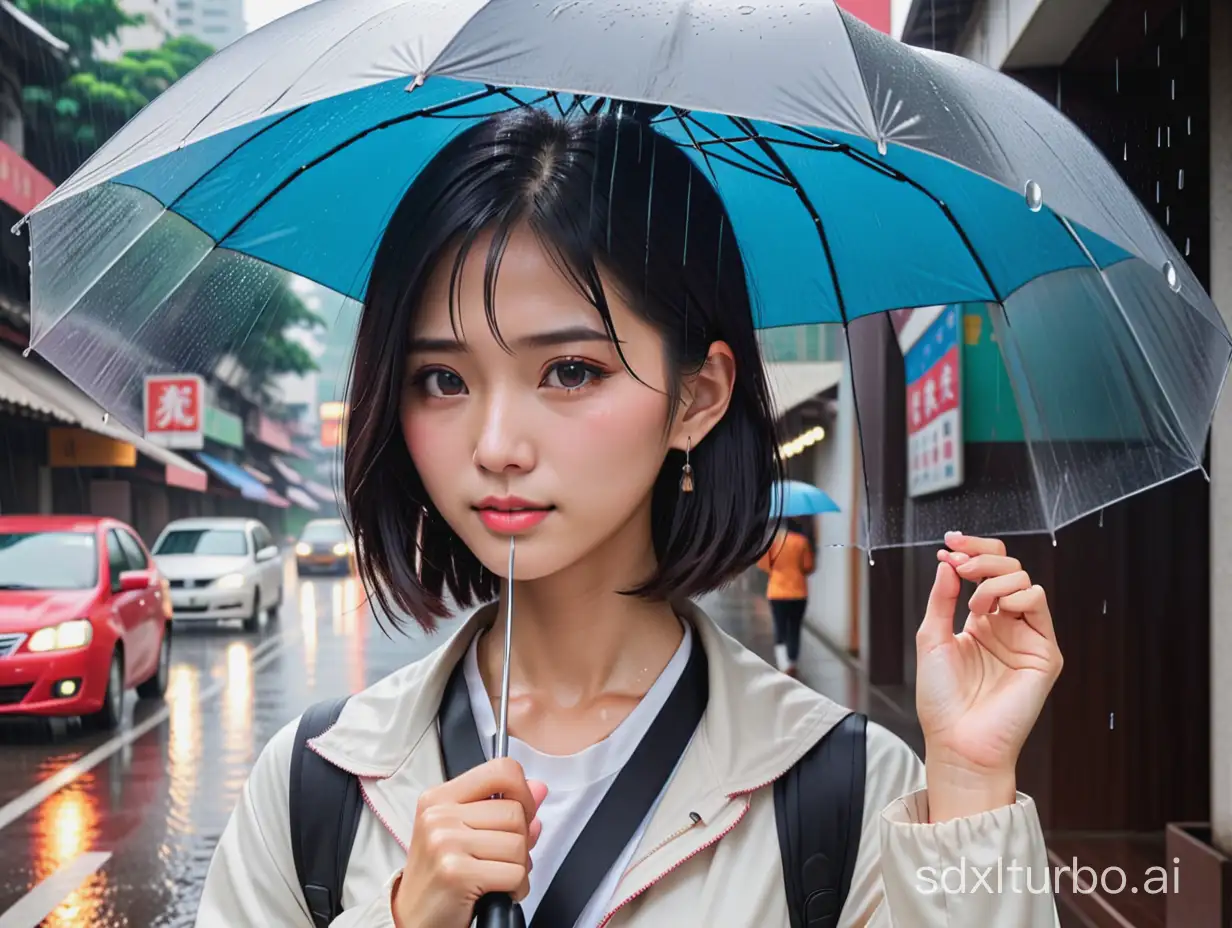 Taiwanese-Woman-Embracing-Rain-with-Silent-Tears