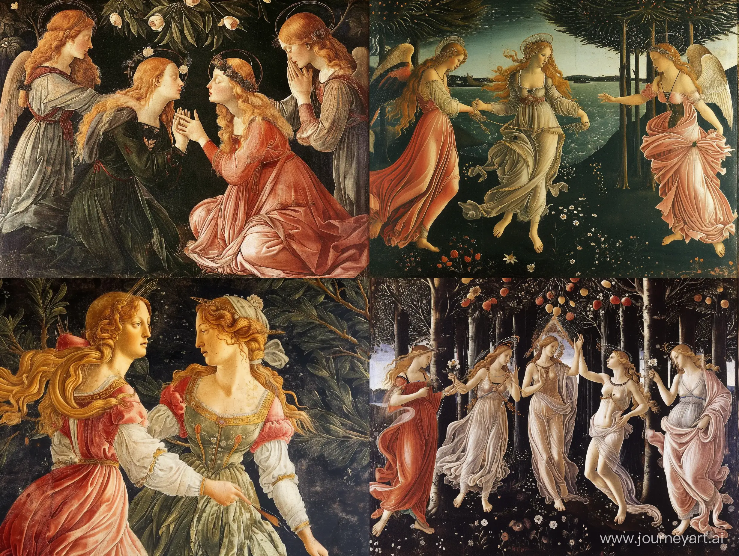 Renaissance painting in Sandro Botticelli style, new york
