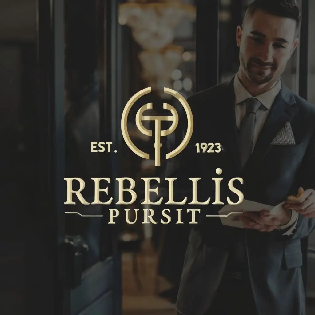 a logo design,with the text "Rebellis Pursuit", main symbol:Luxury Concierge Logo,Moderate,clear background