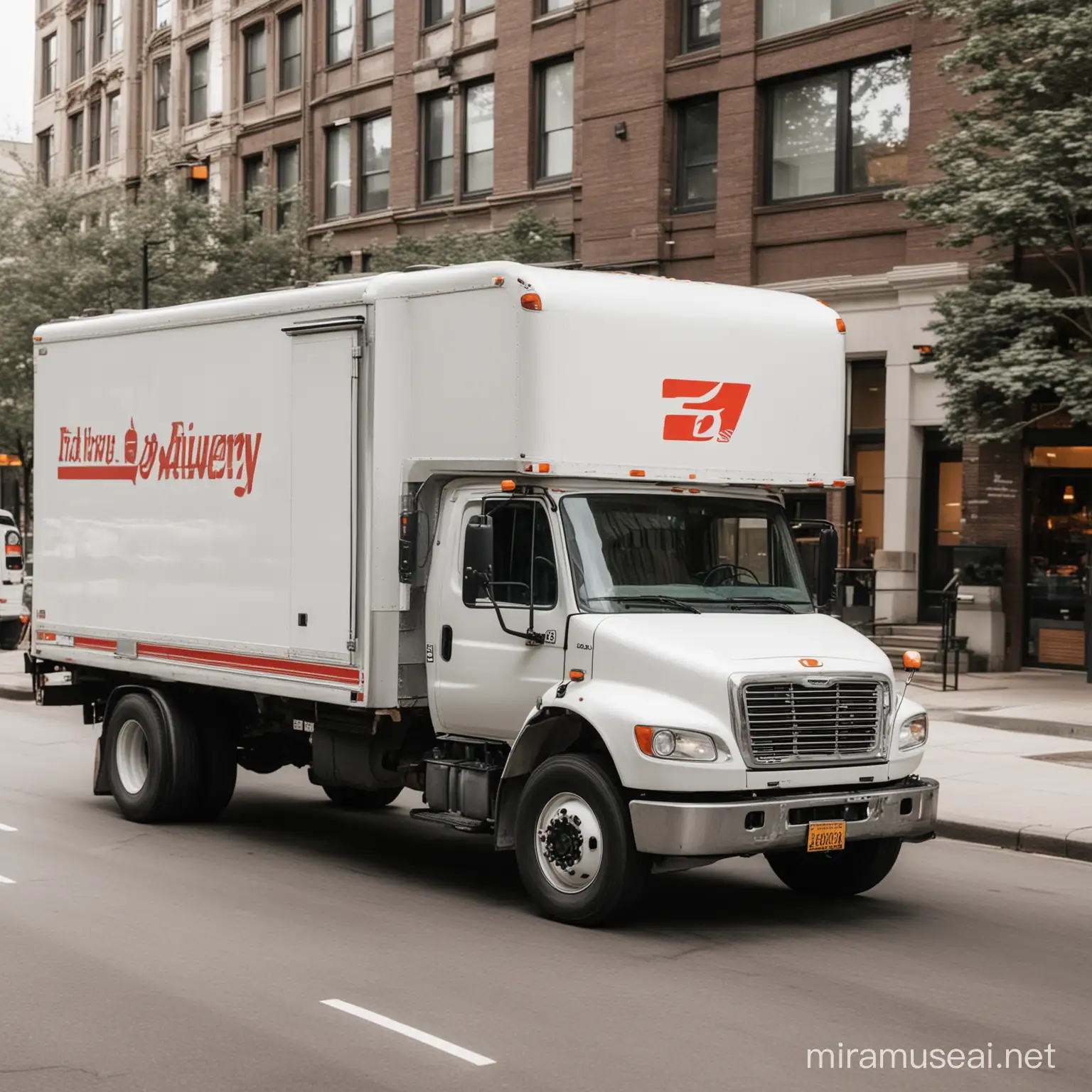 A picture of a delivery truck
