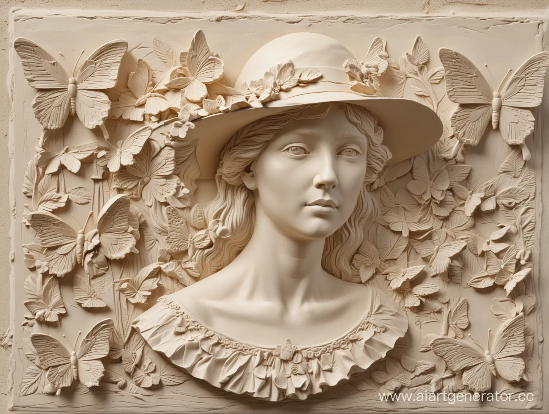 ButterflyAdorned-Woman-Sculpted-on-Plasterers-Trowel