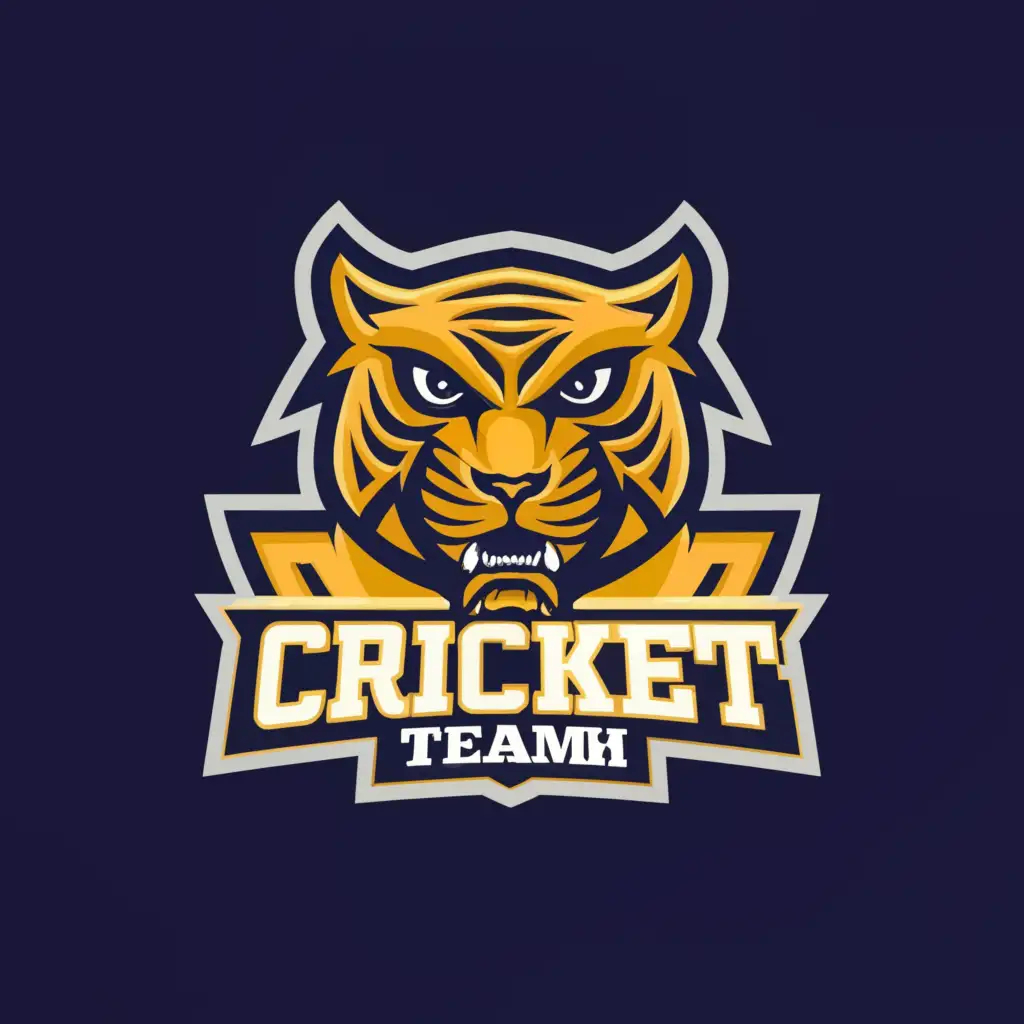 a logo design,with the text "PGHS cricket team", main symbol:Tiger,Moderate,be used in Sports Fitness industry,clear background
