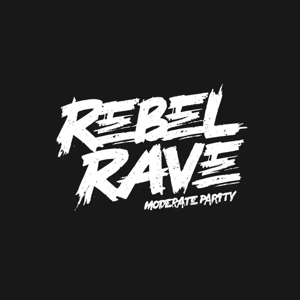 LOGO-Design-For-Rebel-Rave-Dynamic-Rebel-Symbol-with-Techno-Rave-Theme