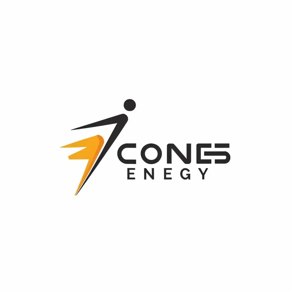 a logo design,with the text "Cones Energy", main symbol:electricity,Minimalistic,be used in Retail industry,clear background