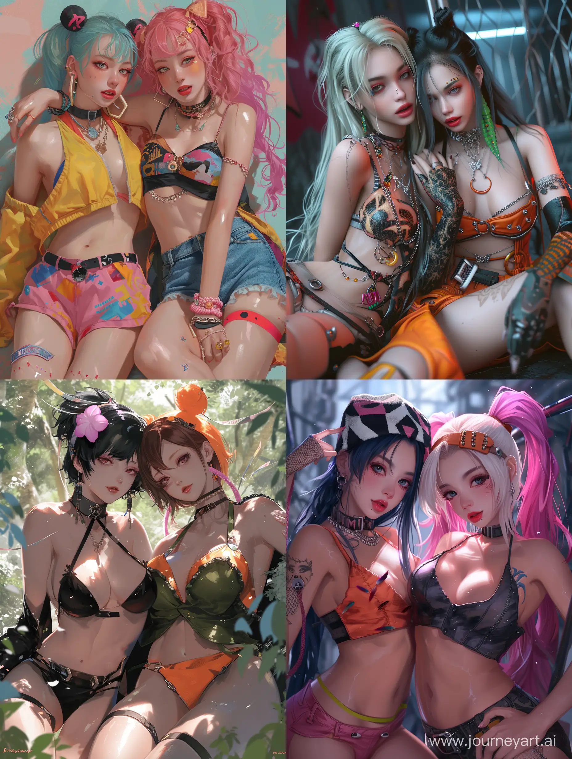 Creative-Anime-Photoshoot-Two-Women-in-Ultra-Beautiful-and-Crazy-Outfits