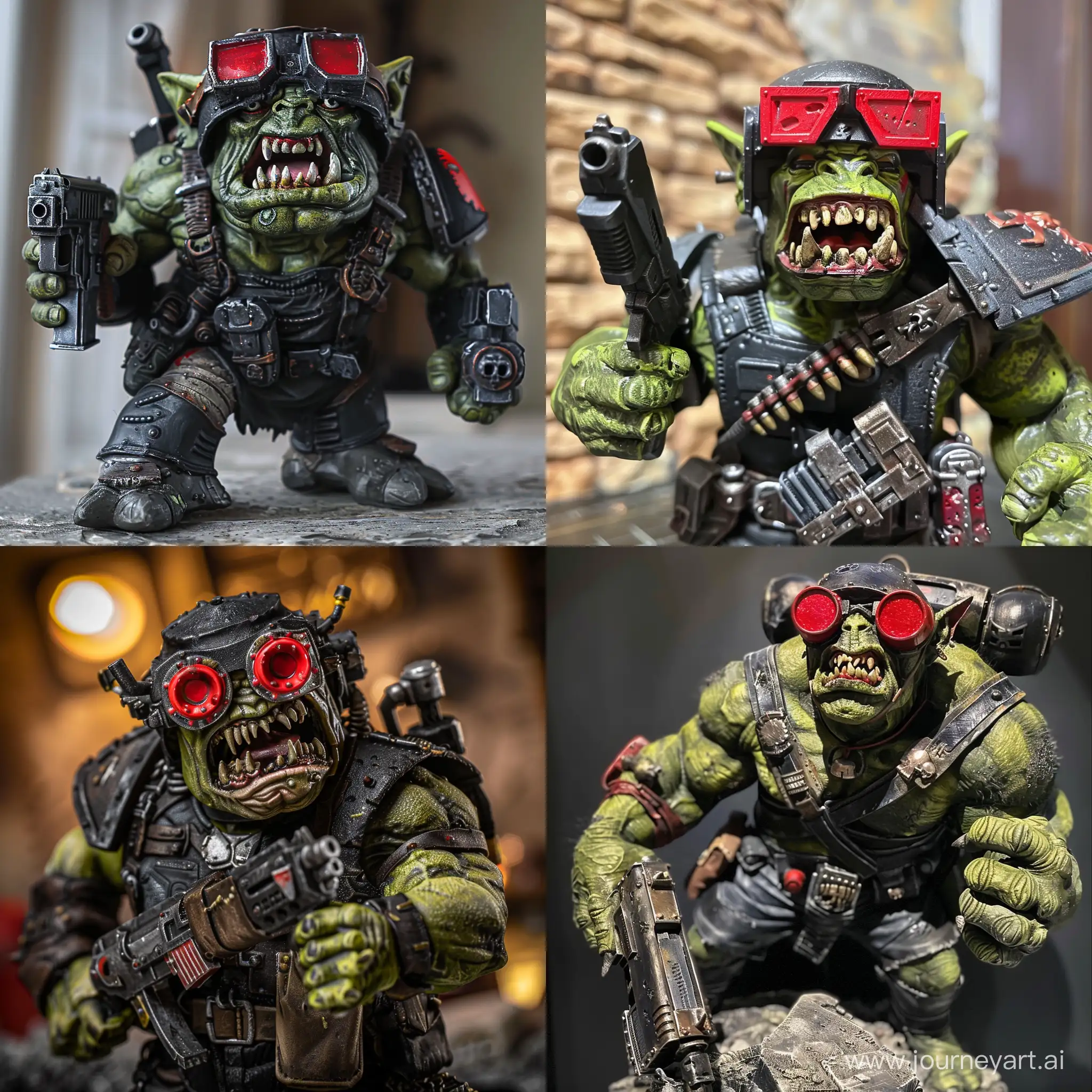 Massive-Ork-Warhammer-40000-Character-in-Red-Welding-Goggles-and-Military-Armor