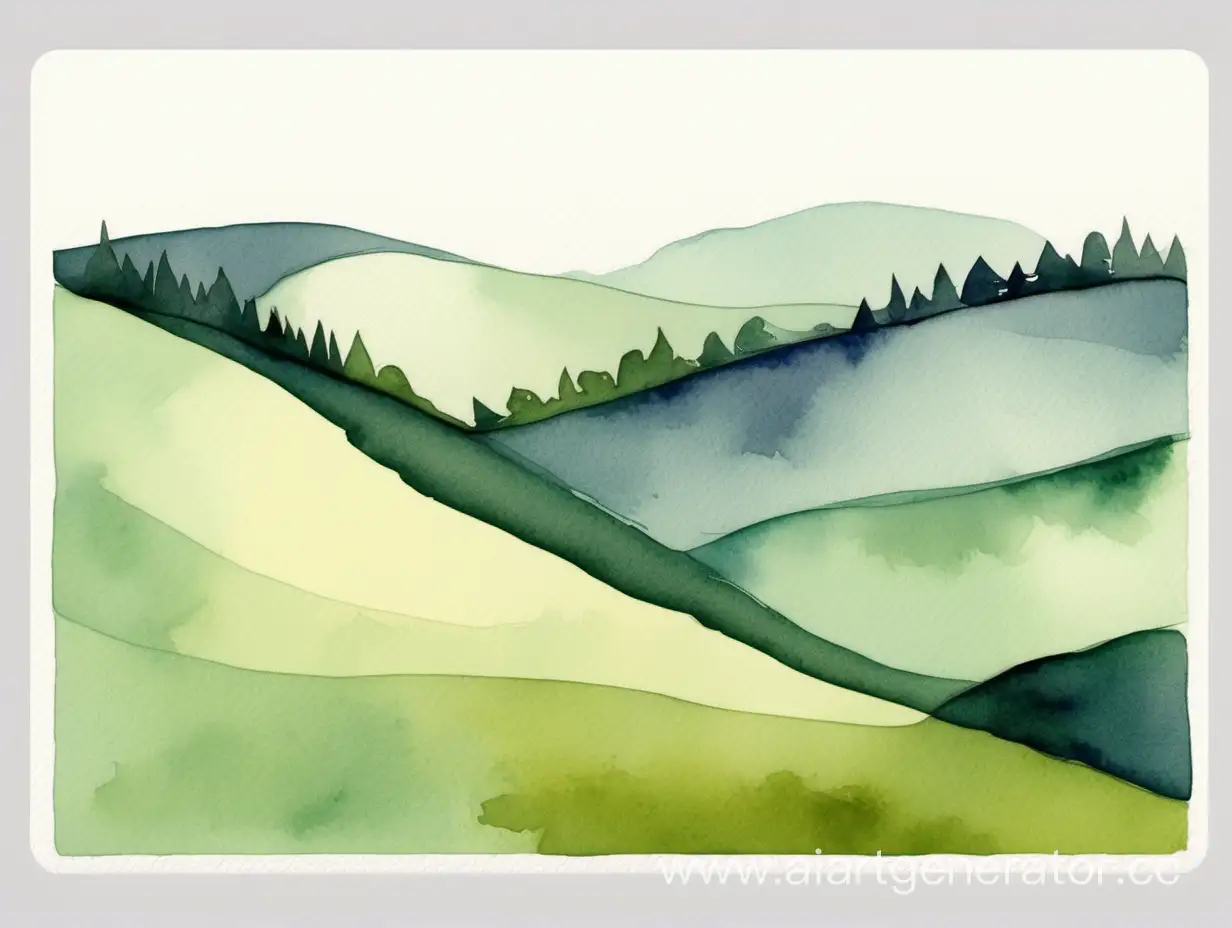 Tranquil-Watercolor-Landscape-Serene-Minimalist-Scene-on-a-Postcard