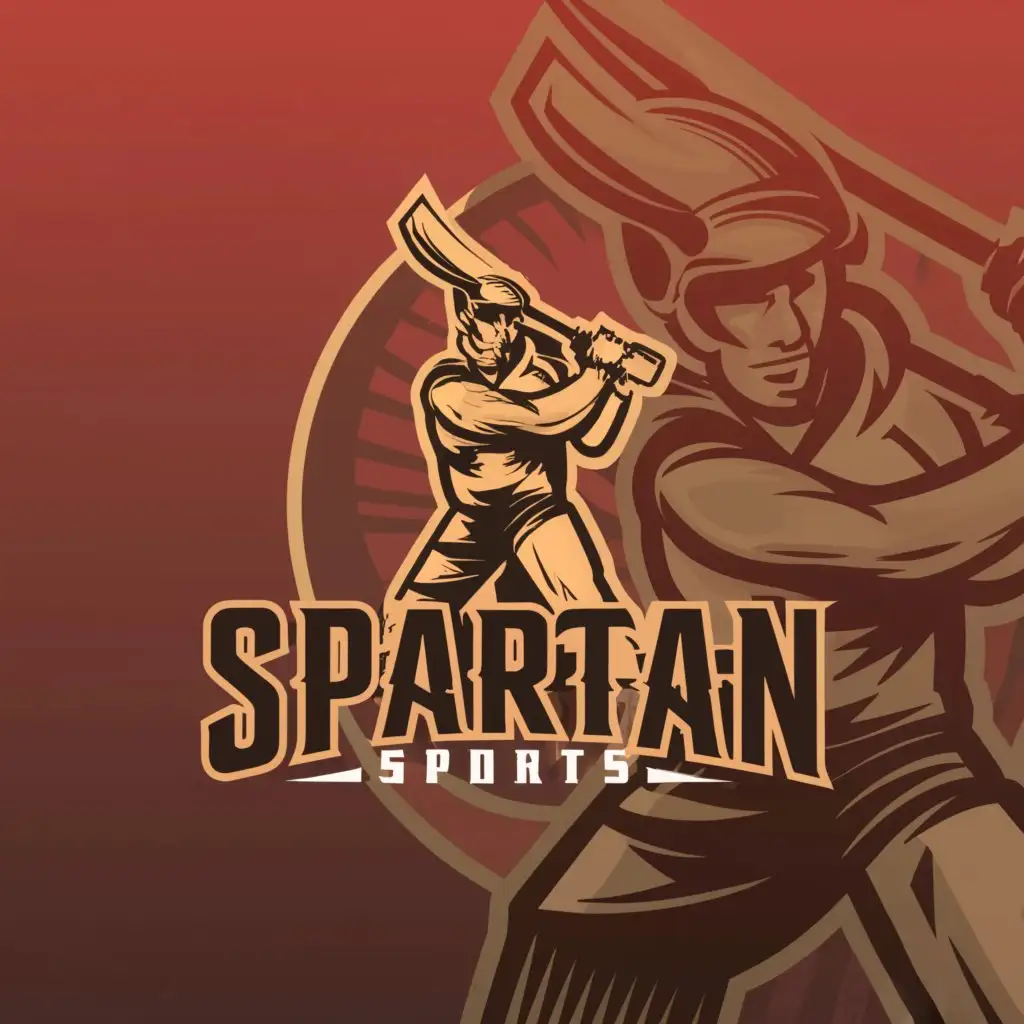 a logo design,with the text "SPARTAN", main symbol:Cricket,ball,bat,stump,Saprtan,Moderate,be used in Sports Fitness industry,clear background