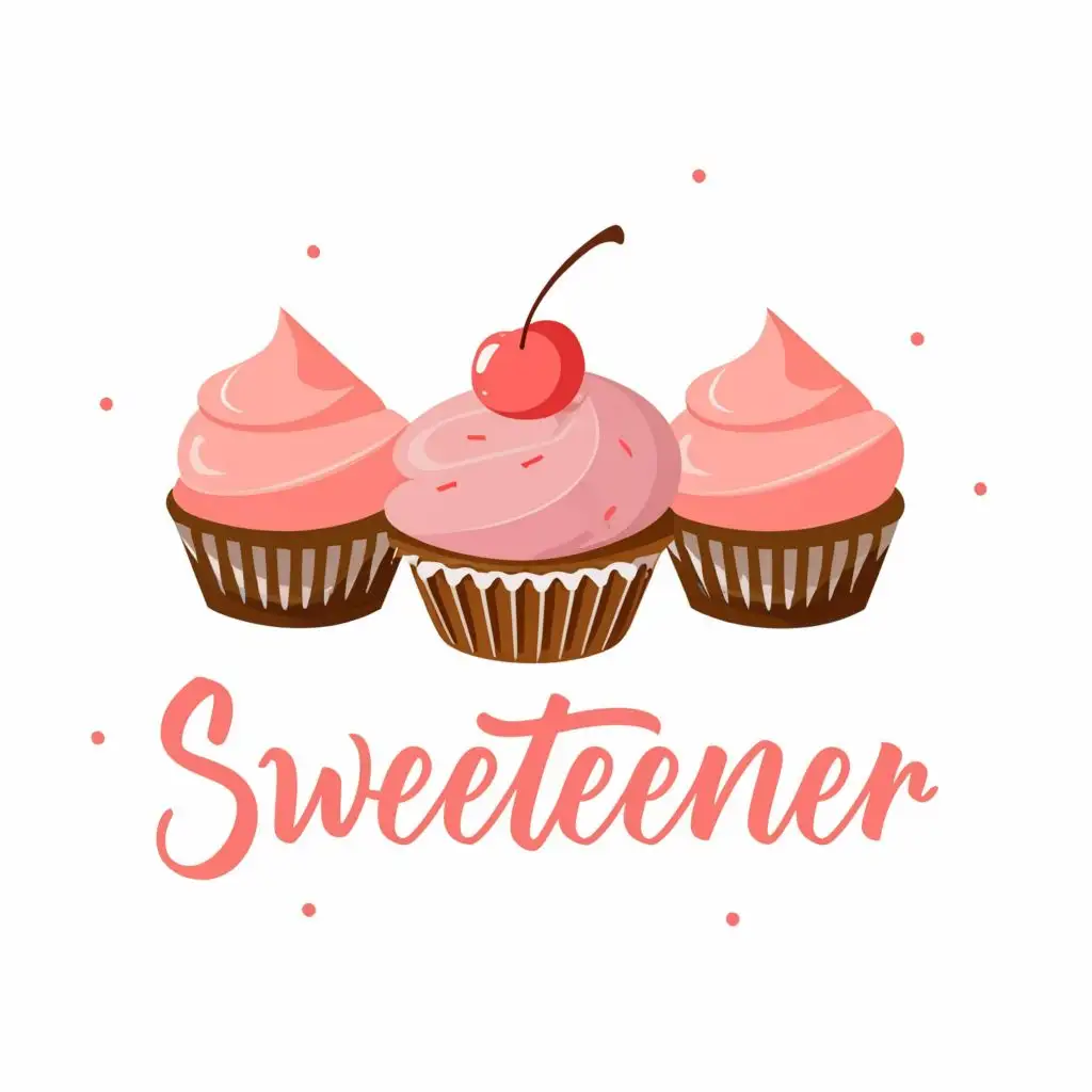 logo, Cupcakes, with the text "Sweetener", typography, be used in Entertainment industry