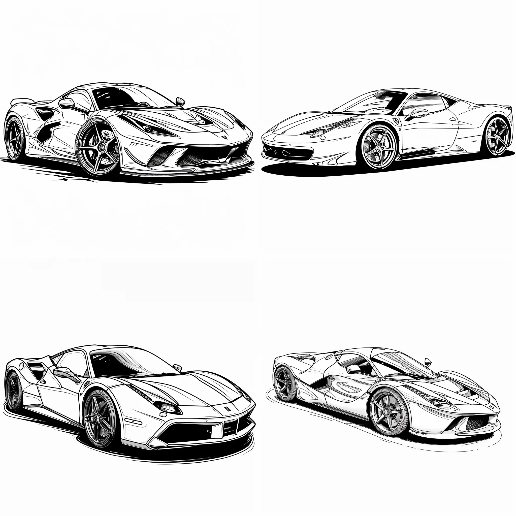 Minimalistic-Coloring-Book-Sleek-Super-Cars-in-Black-and-White