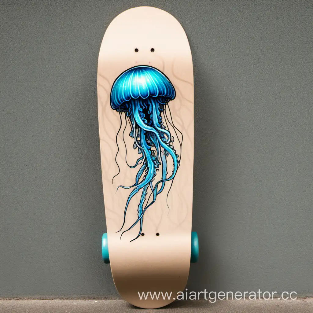 Skateboarding-Jellyfish-Art