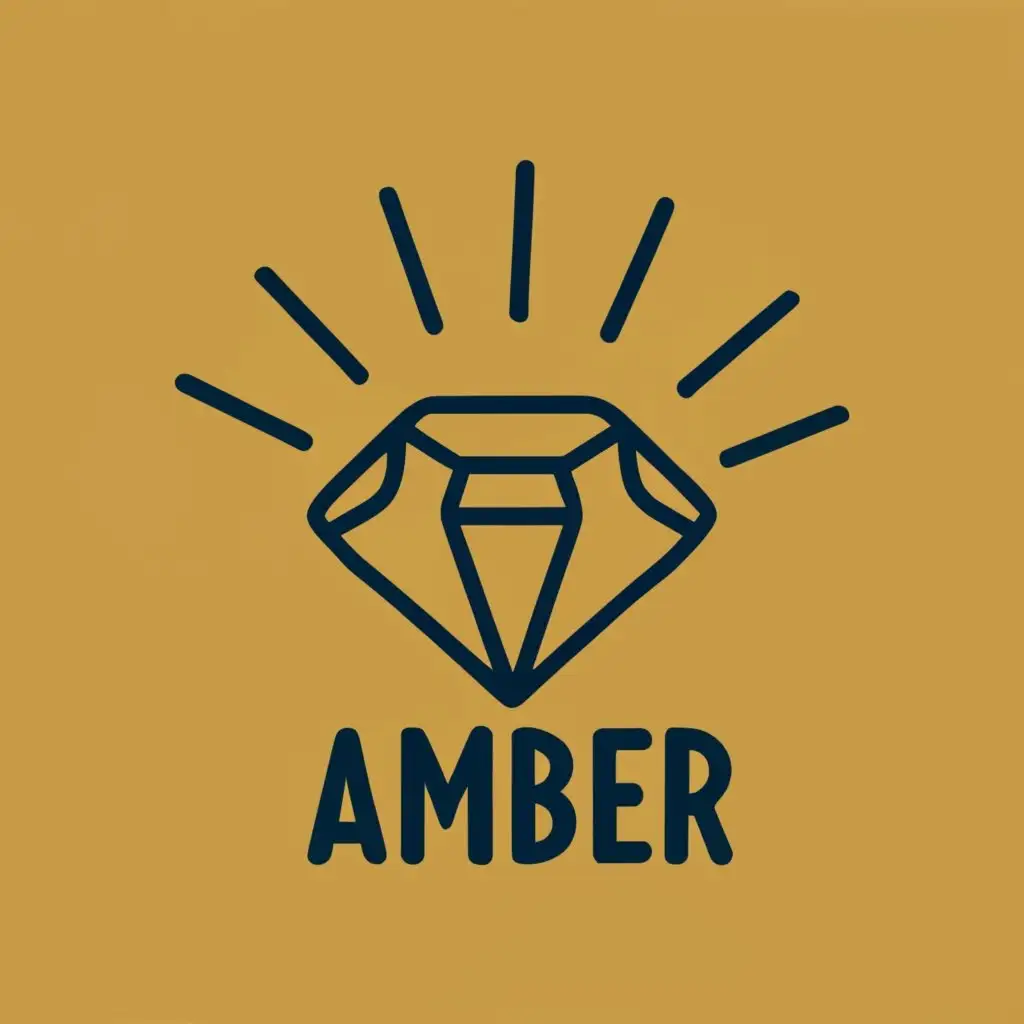 logo, jewel, with the text "Amber", typography, be used in Entertainment industry