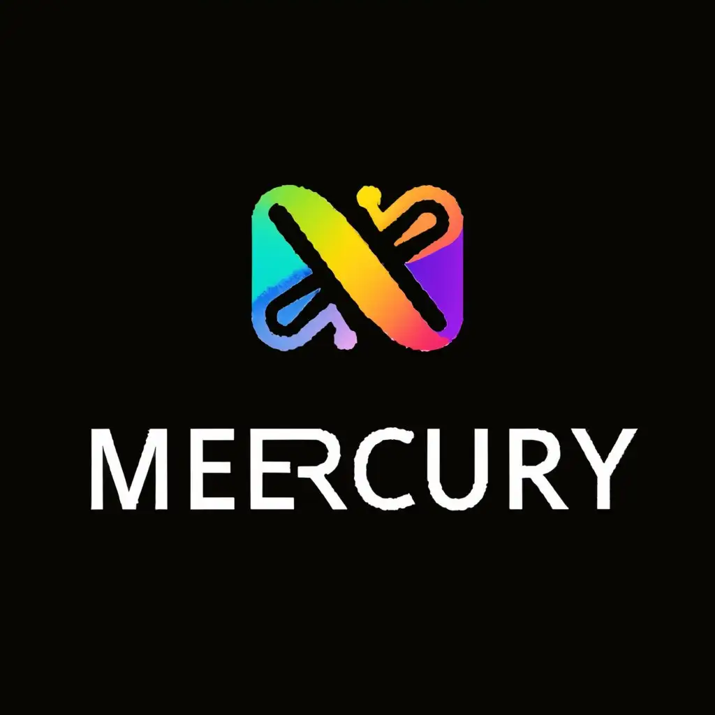 a logo design,with the text "Mercury", main symbol:mail with different colors, categories outlook,Moderate,be used in Technology industry,clear background