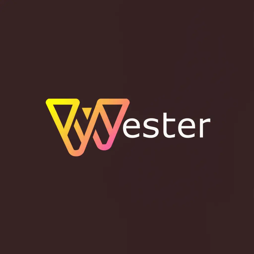 a logo design, with the text 'Wester', main symbol: We, Минималистичный, to be used in Технологии industry, clear background