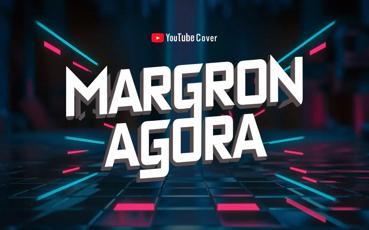 Margron-Agora-3D-Game-Art-YouTube-Cover-with-Neon-Minimalism