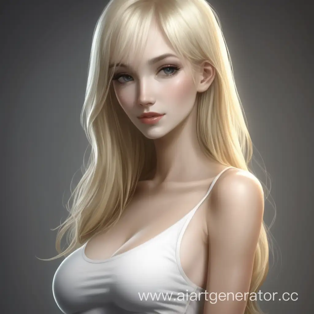 Красивая популярная стройная блондинка