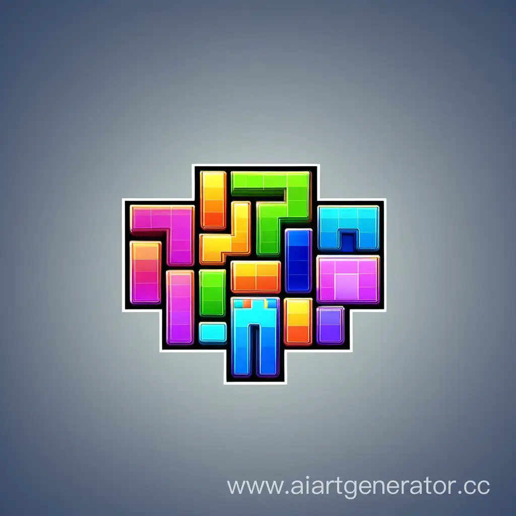 Colorful-Tetris-Game-Logo-Design