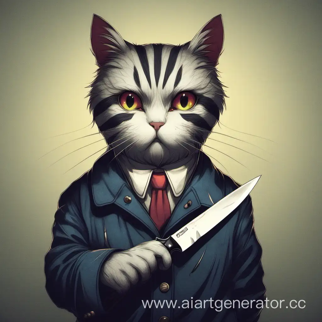 Adventurous-Cat-Wielding-a-Knife-in-Mysterious-Encounter