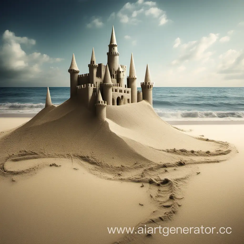 castles made of sand and the sea