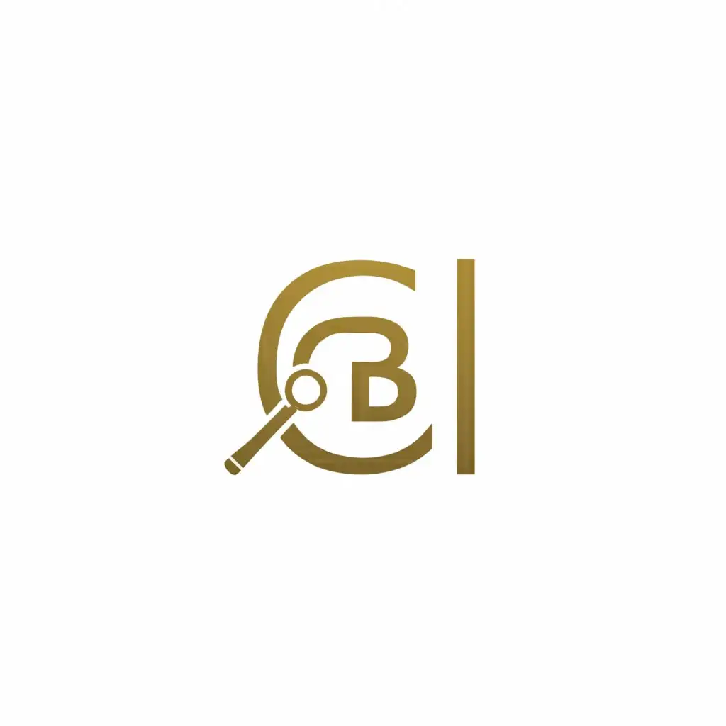 a logo design,with the text "GBI", main symbol:magnifying glass,Moderate,be used in Legal industry,clear background