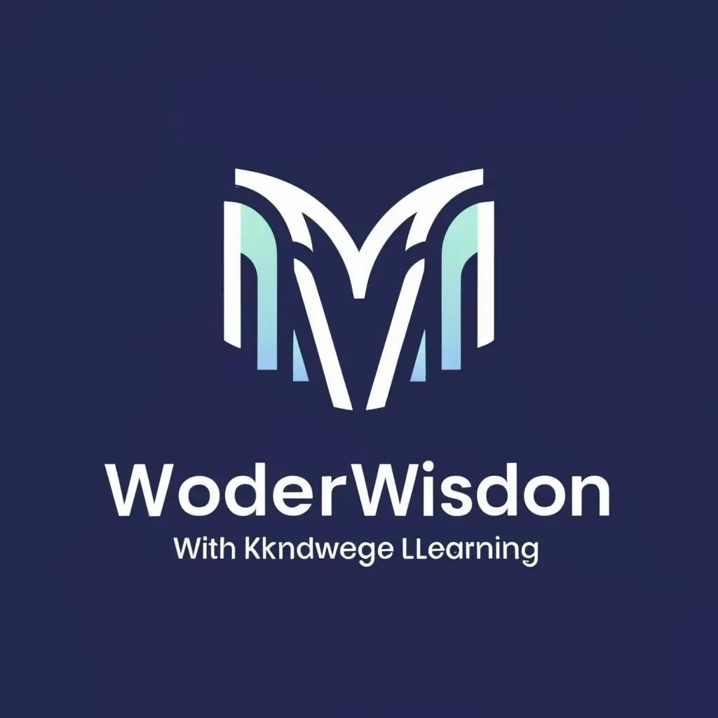 a logo design,with the text "WonderWisdom", main symbol:main symbol its study,Minimalistic,clear background