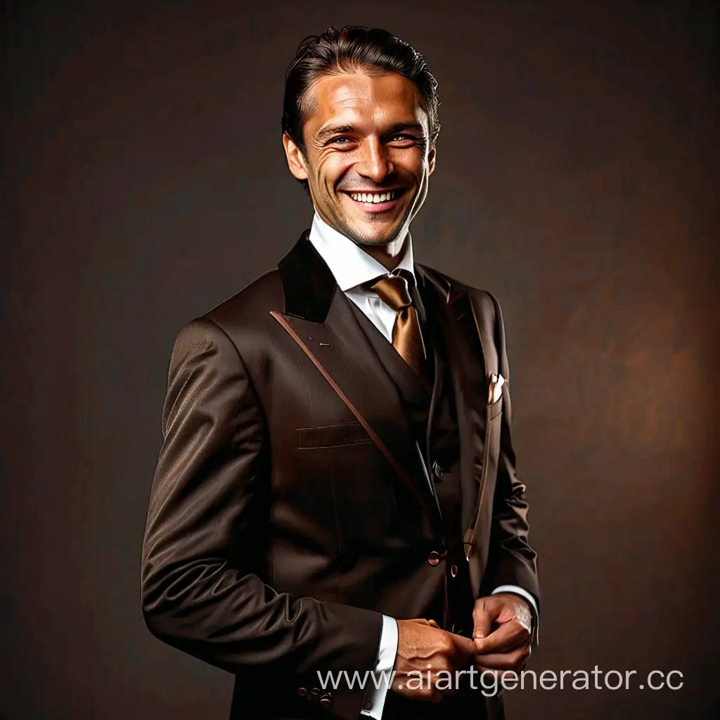 Smiling-Wealthy-Gentleman-in-Elegant-BlackBrown-Suit