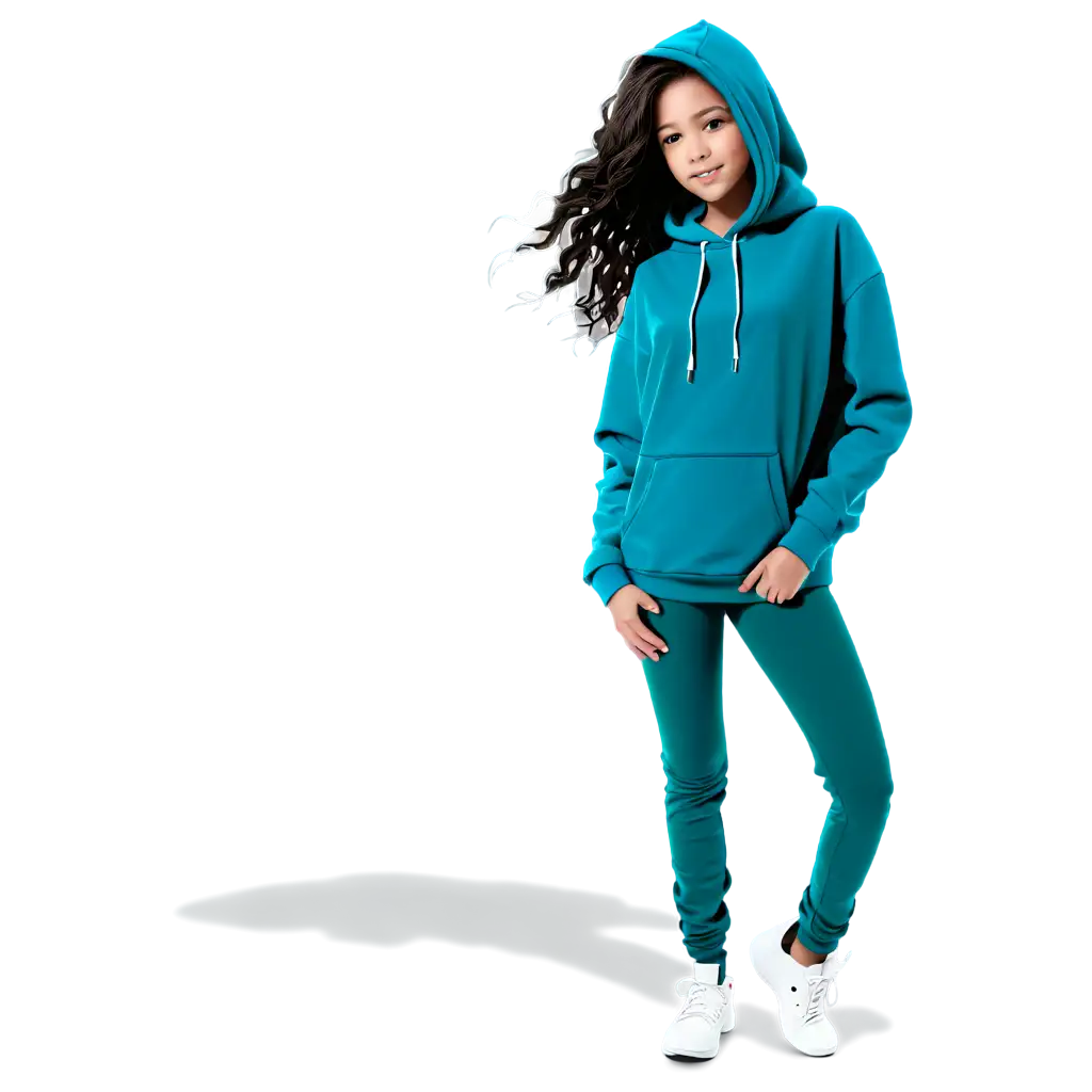 urban style girl with a hoodie