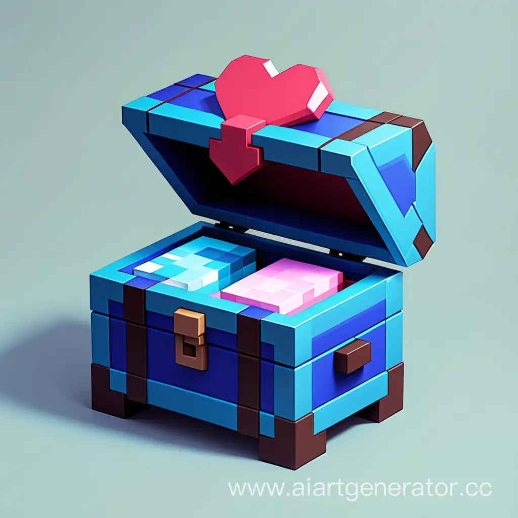 Pixel-Art-Blue-Chest-Valentines-Day-Minecraft-Decor