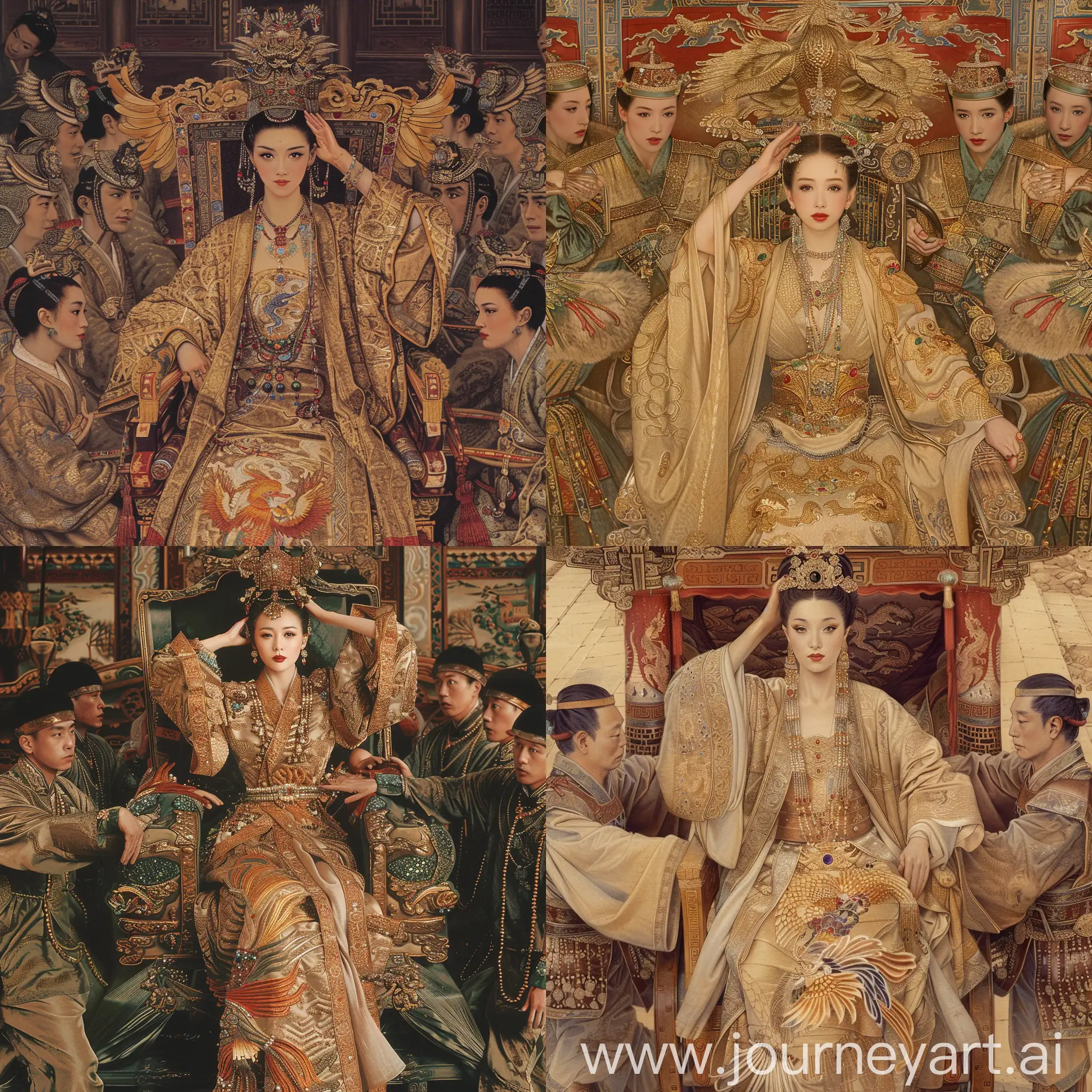 Empress-Wu-Zetian-Traveling-in-Luxury-Sedan-Chair