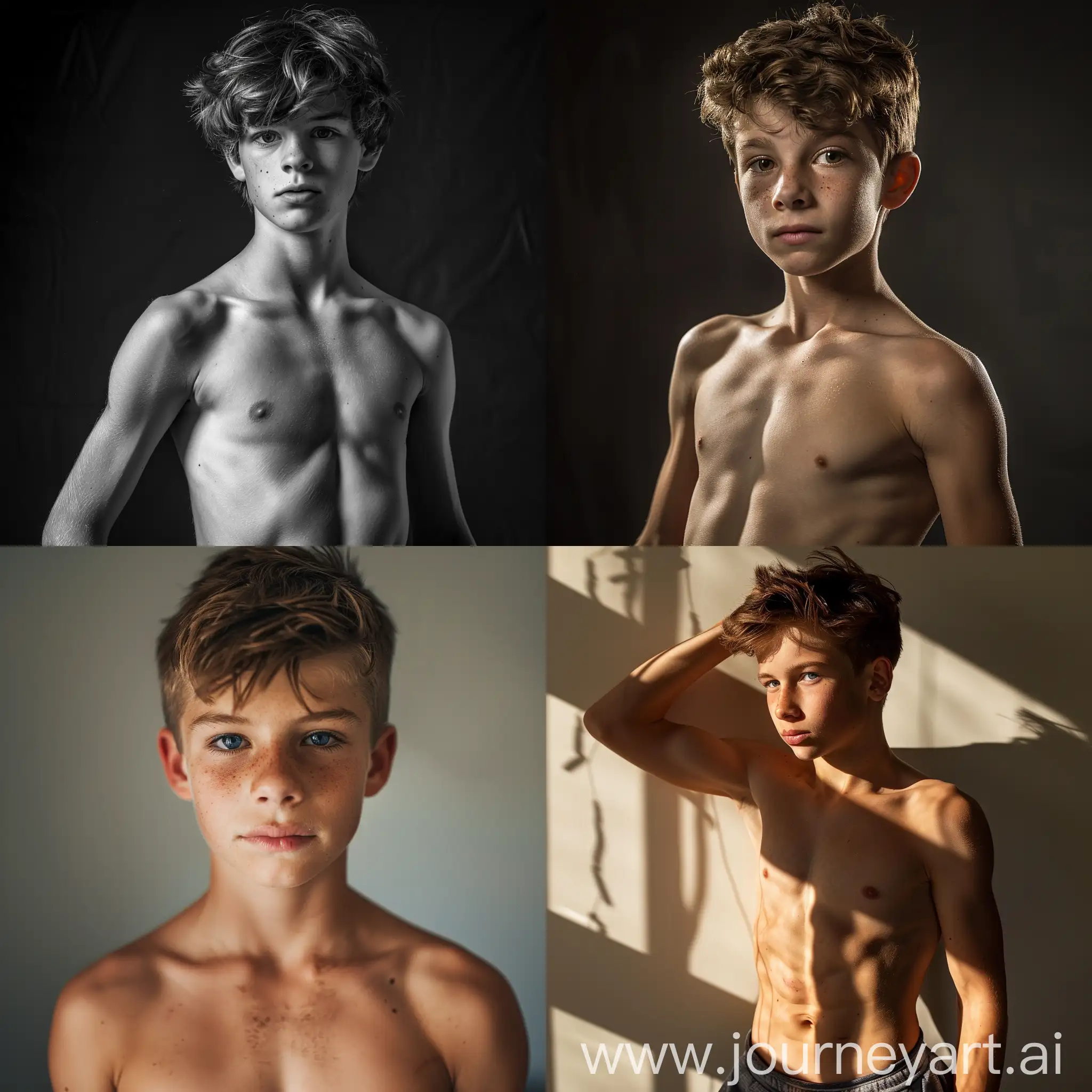 boy with sixpack age 15 