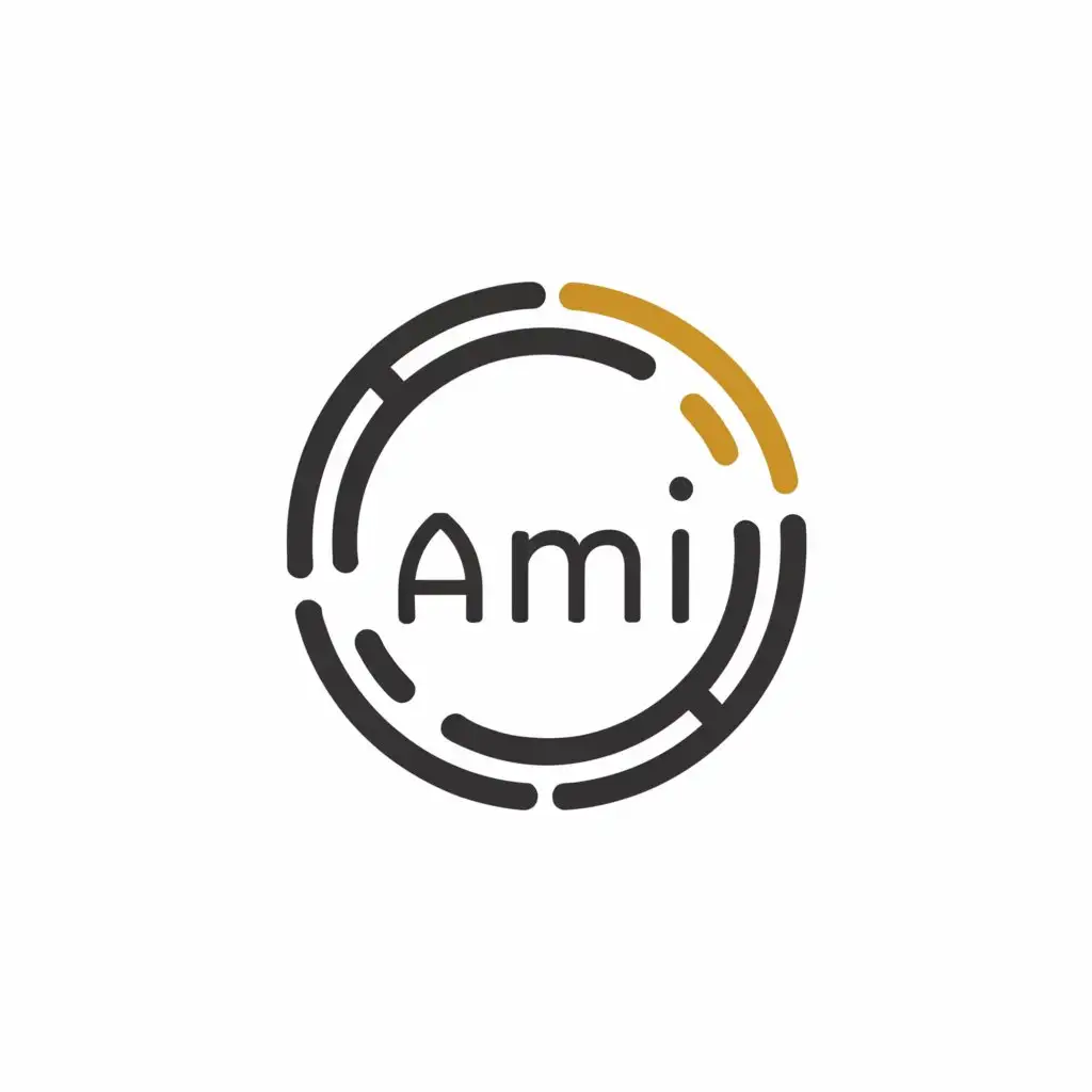 a logo design,with the text "ami", main symbol:circle,Moderate,be used in Entertainment industry,clear background