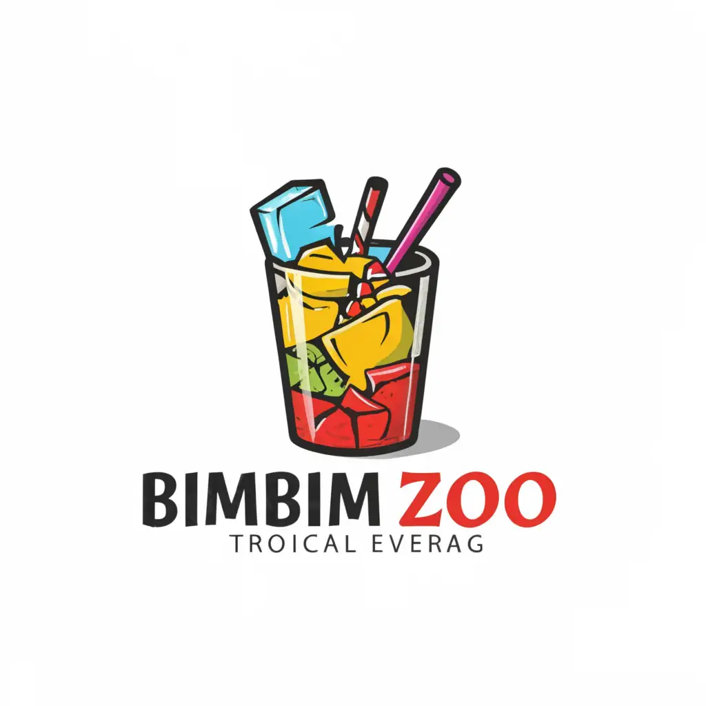 a logo design,with the text "Bimbim zobo", main symbol:Drinks,Moderate,be used in Restaurant industry,clear background