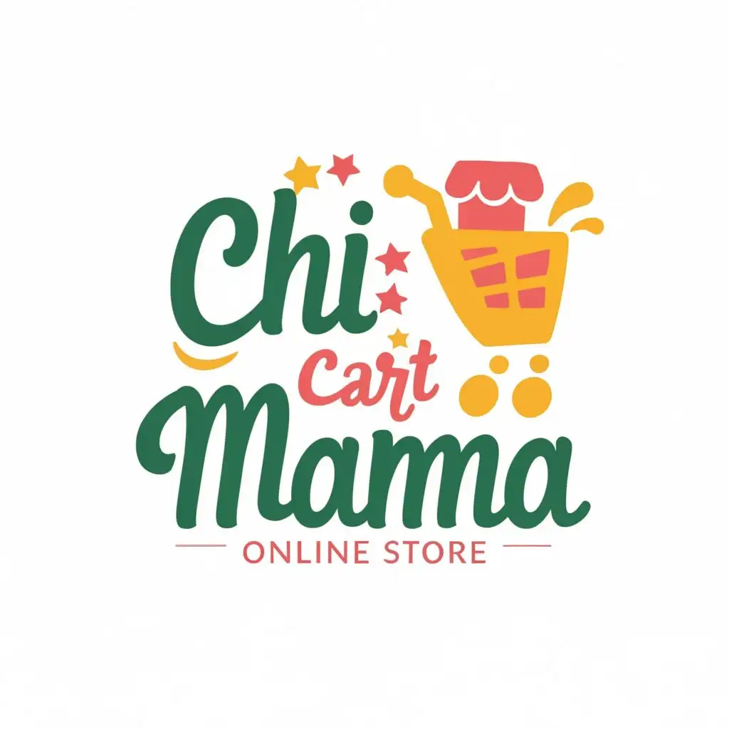LOGO-Design-For-Chi-Chi-Mama-Playful-Typography-for-Kids-Cart-Mart-Online-Store