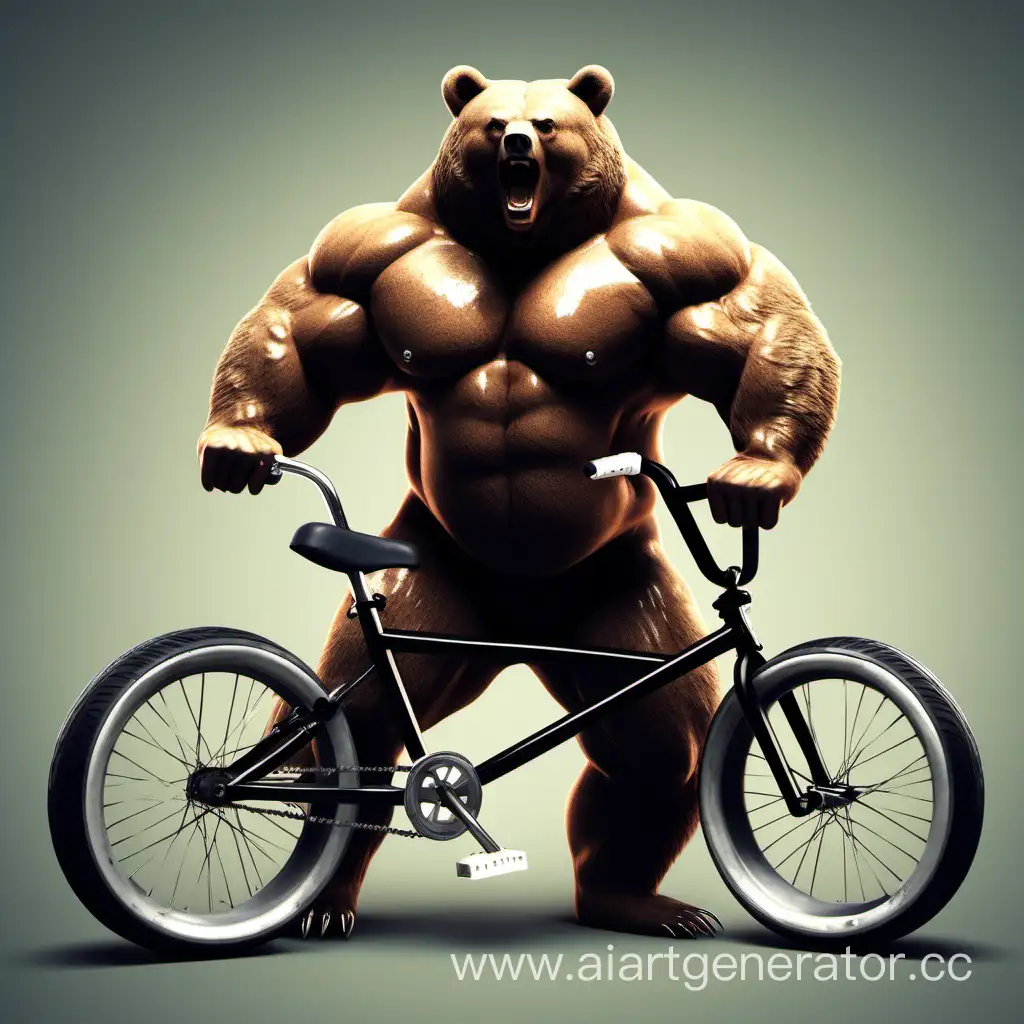 Muscular-Bear-Riding-BMX-Bicycle