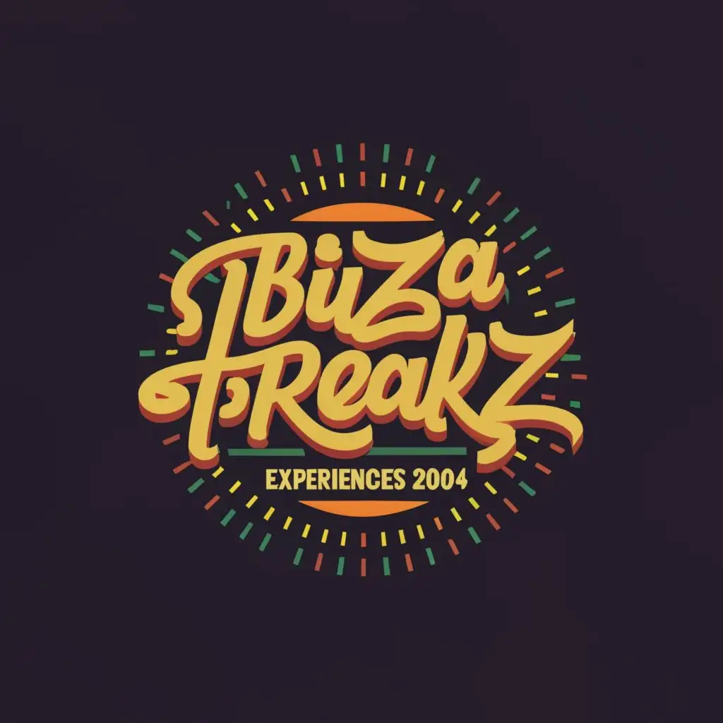 logo, Experiences since 2004, with the text "Ibiza freakz", typography, be used in Entertainment industry