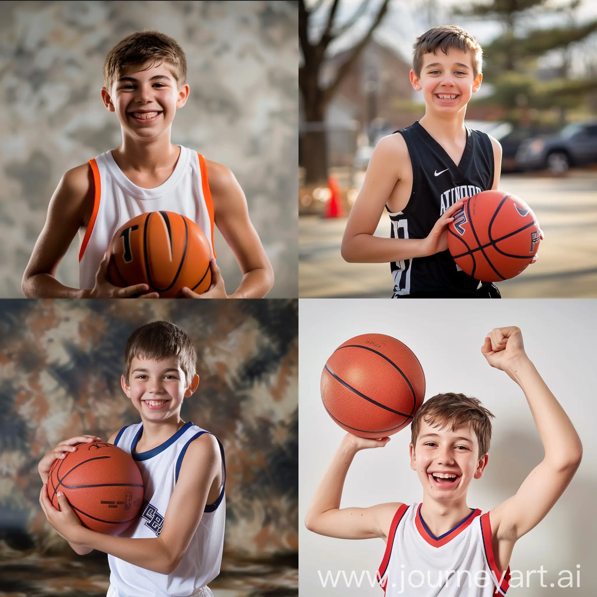 Maak een lentefeest foto voor een 11jarige basketballer