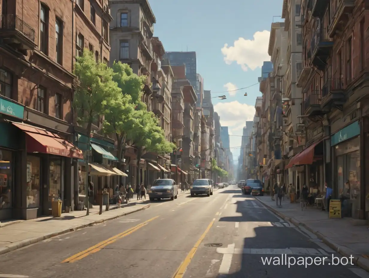 city, street, realistic animation