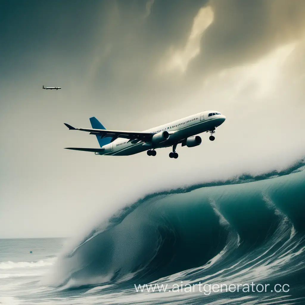 Airplane-Flying-Beneath-the-Ocean-Wave