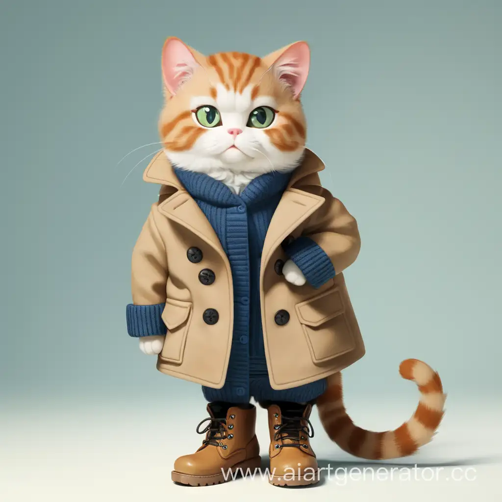 Adorable-Cat-Wearing-Boots-and-a-Stylish-Coat