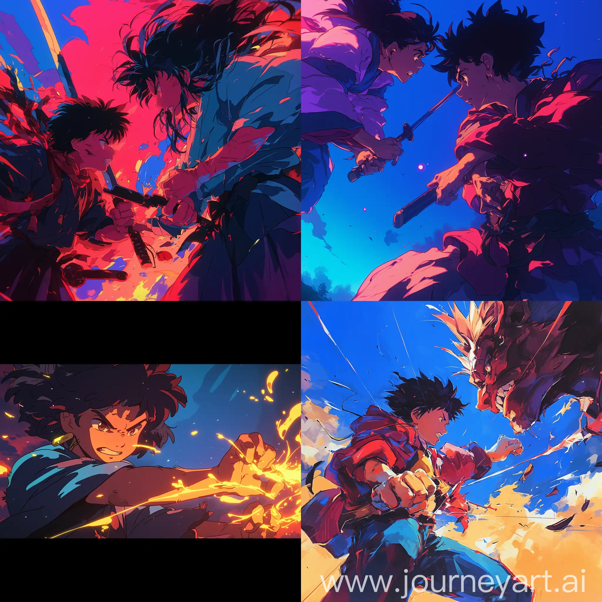 Epic-Battle-Sukuna-vs-Gojo-in-Vibrant-90s-Anime-Style
