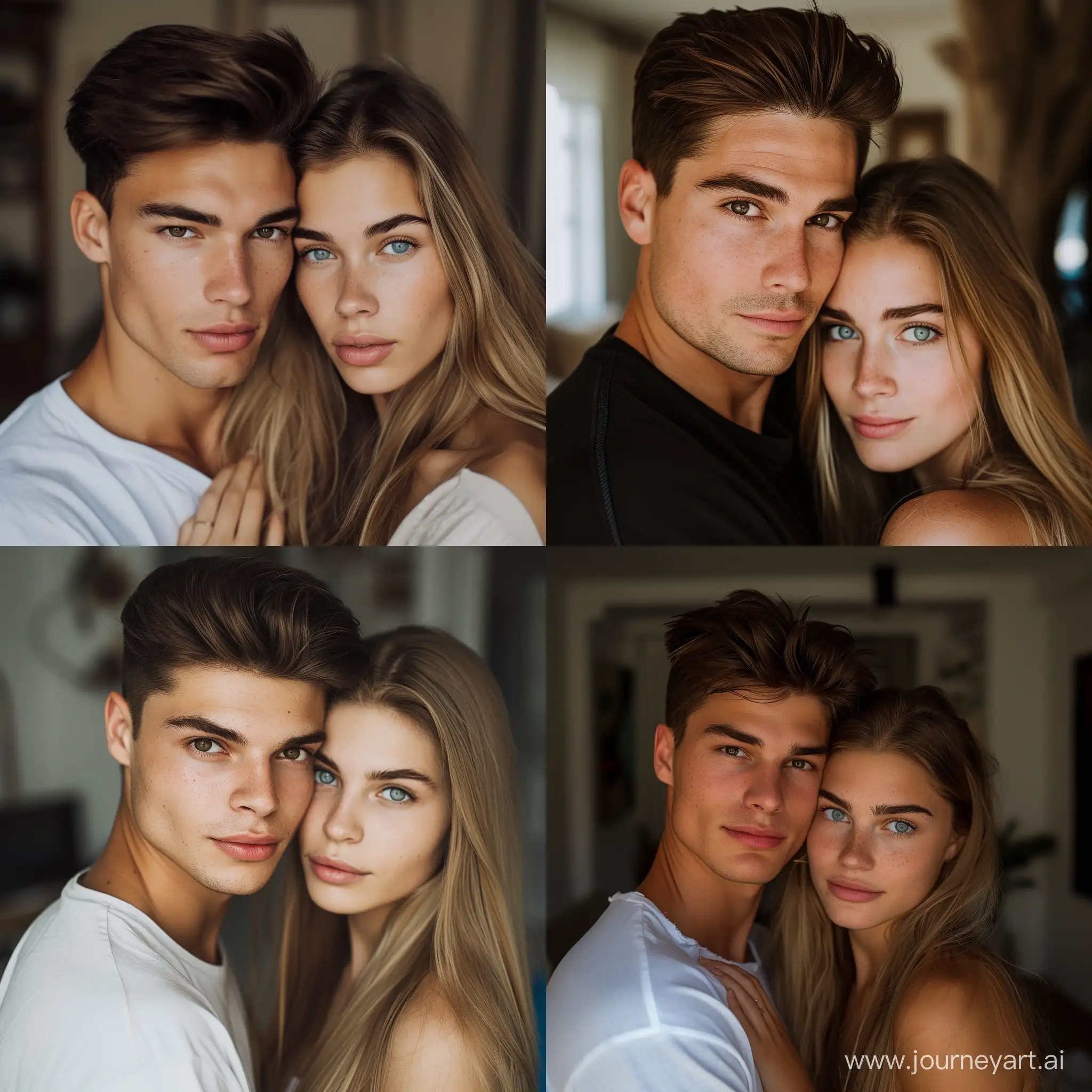 Captivating-Photoshoot-of-Confident-and-Charming-Couple-in-Home-Setting