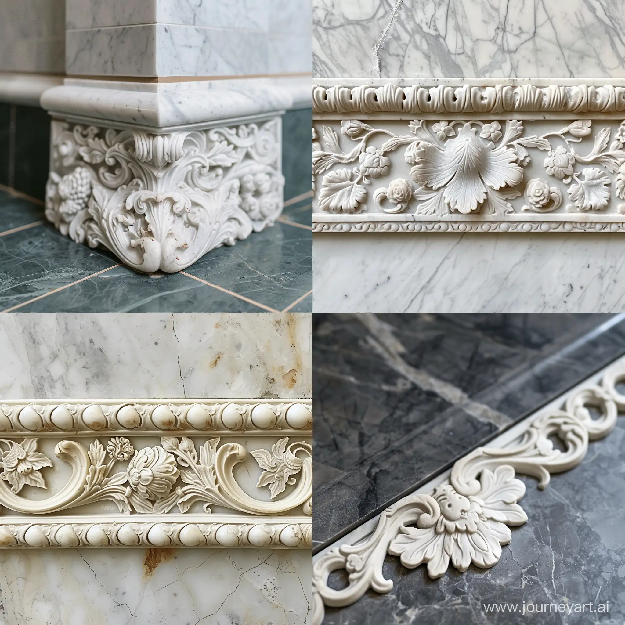 Elegant-Marble-Rococo-Edging-Artwork