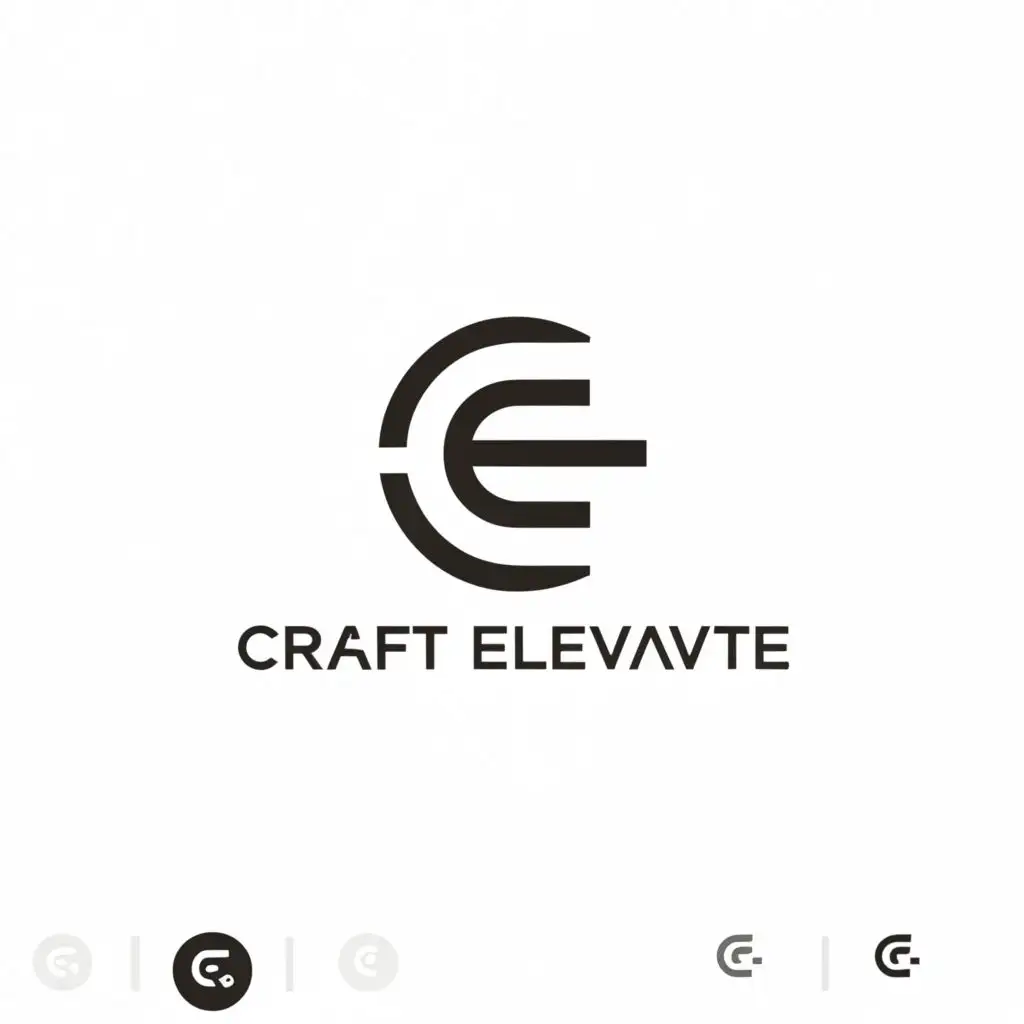 a logo design,with the text "Craft Elevate", main symbol:C E,Minimalistic,clear background
