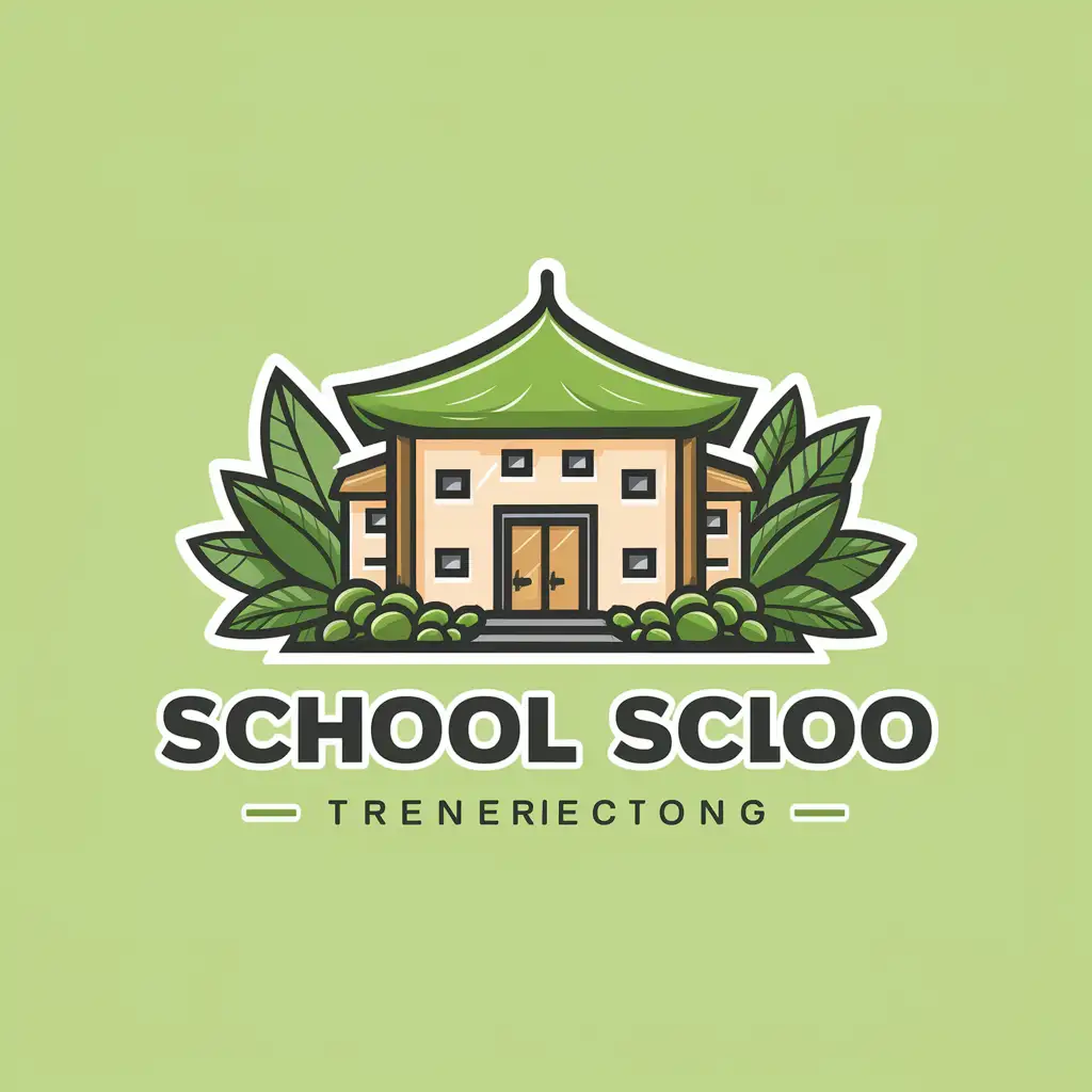 логотип школа, традиционные ценности, на зелёном цвета