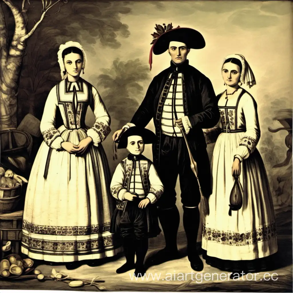 Moldovan family in the 18th century