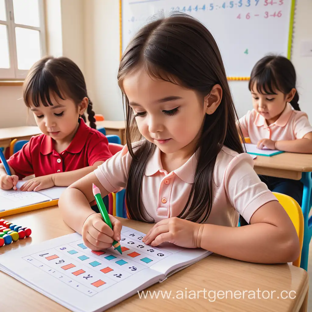 Kindergarten-Children-Engaged-in-Mathematics-Study