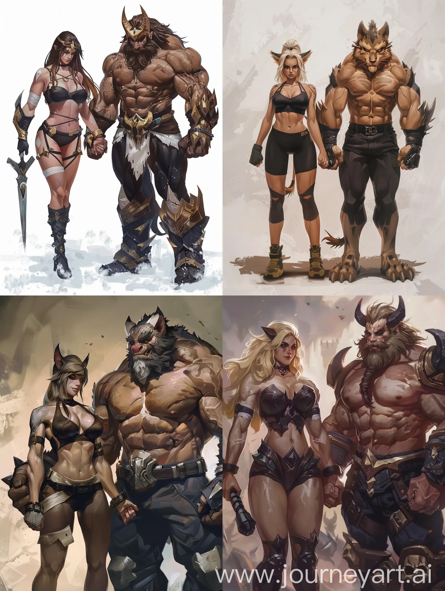 Dynamic-Aesthetic-Bodybuilders-Couple-Holding-Hands-in-League-of-Legends-Style
