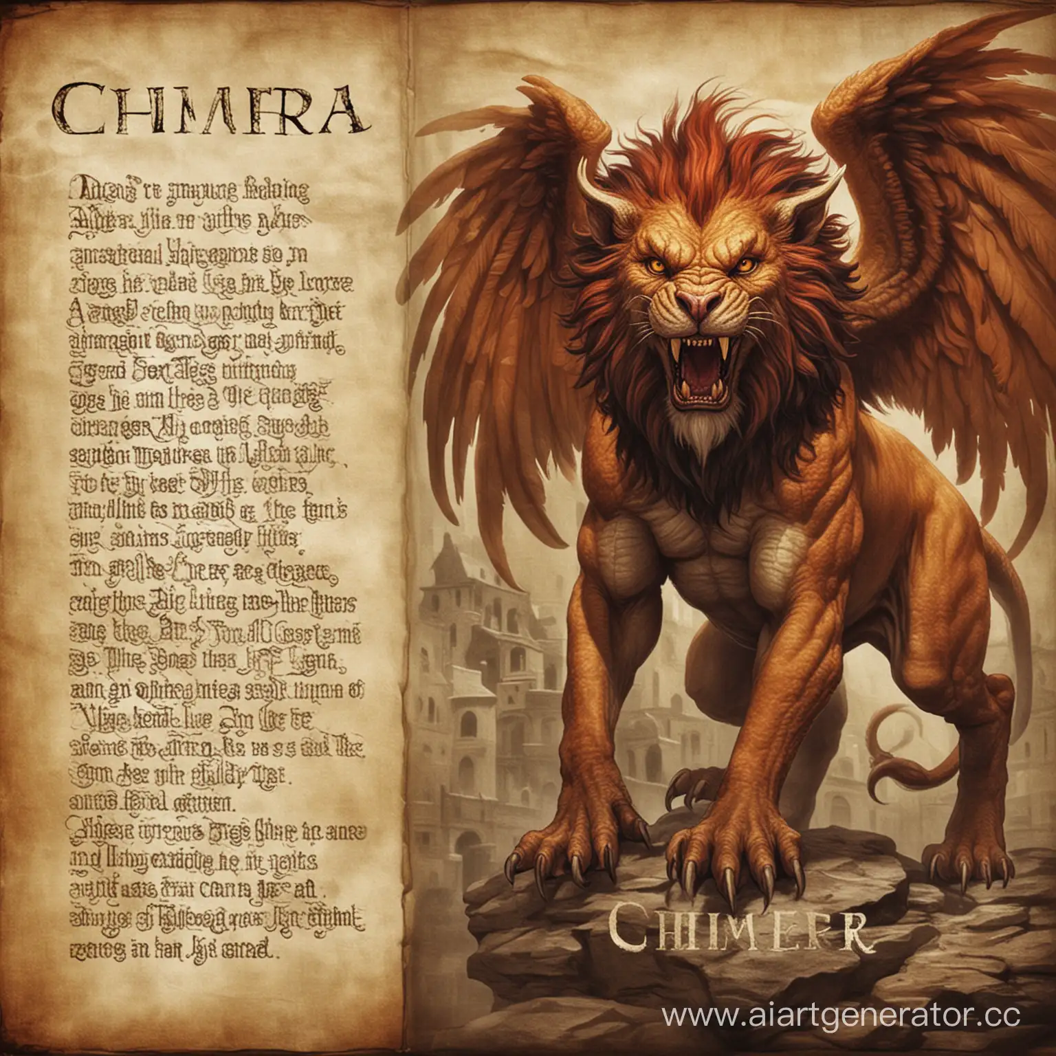 Mystical-Chimera-Emerging-from-Enigmatic-Text