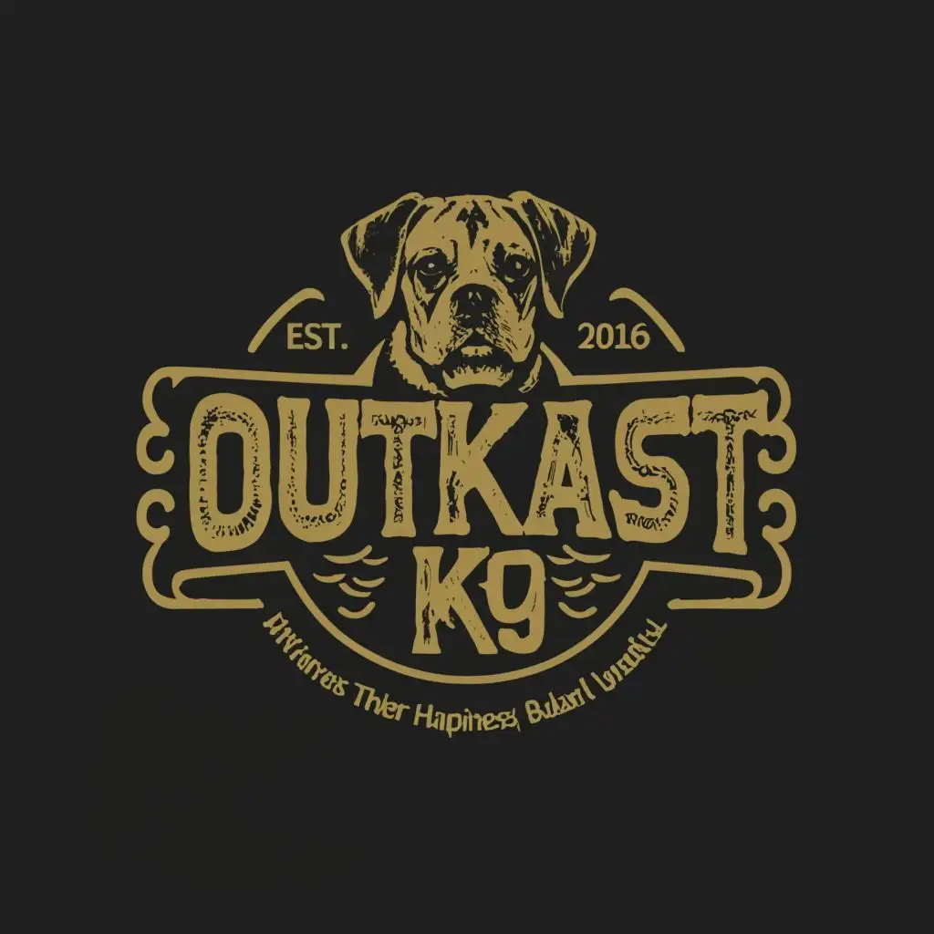 LOGO-Design-For-OUTKAST-K9-Limelight-Font-with-Malinois-Inspired-Graphics